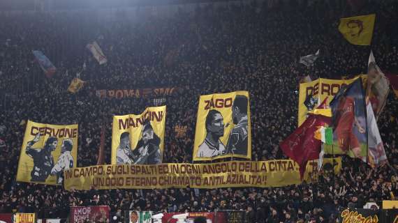 Roma-Lazio, la Curva Sud celebra Cervone, Mancini, Zago e De Rossi: "Un odio eterno chiamato antilazialità". FOTO!