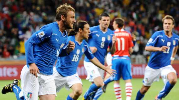 Italia-Slovacchia: centrocampo De Rossi-Gattuso-Montolivo, in attacco Iaquinta-Pepe-Di Natale