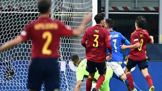 La Roma in Nazionale - Italia-Spagna 1-2 - Pellegrini entra al 64' e riaccende le speranze con un gol. Panchina per Cristante