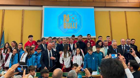 Evento "No bulli" alla Regione Lazio, Cristante: "Possiamo essere un modello, dobbiamo dare l'esempio". Lombardo: "I Friedkin e la Roma condannano da sempre gli episodi di bullismo". FOTO!