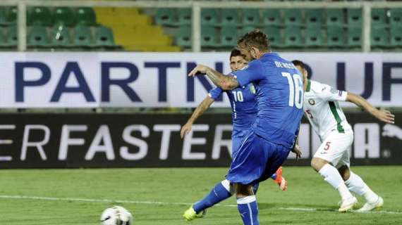 La Roma in Nazionale - Italia-Bulgaria 1-0, De Rossi decide il match e si fa cacciare, venti minuti per Florenzi