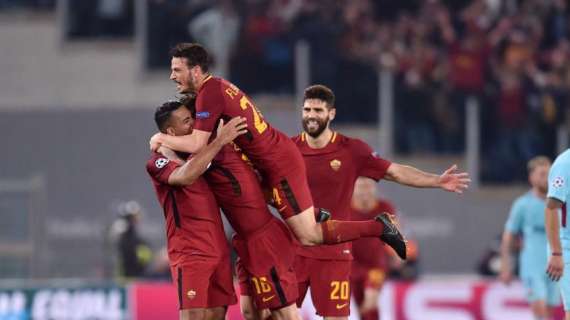 La gioia della Roma sui social al termine della gara