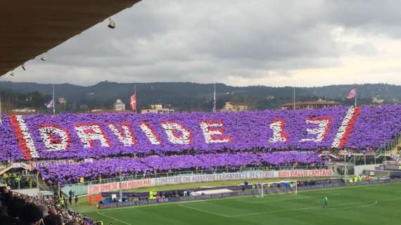 Fiorentina-Benevento, al 13' gioco fermo per ricordare Astori