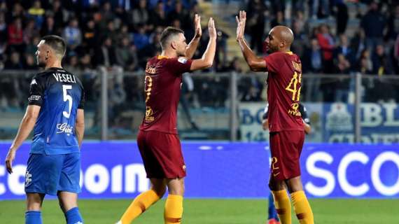 Empoli-Roma 0-2 - Giallorossi non brillanti ma vincenti: decidono Nzonzi e Dzeko. Caputo calcia alto un rigore. FOTO! VIDEO!