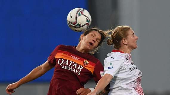 Serie A femminile, la programmazione della 17^ giornata: Roma-Milan in chiaro su La7