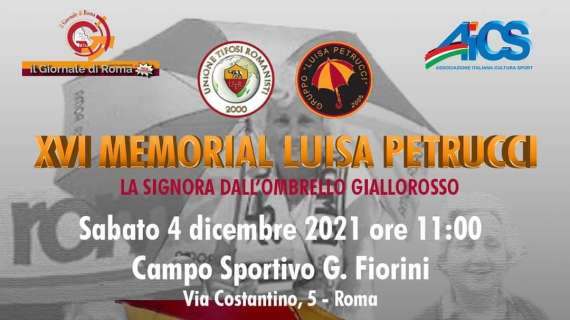 Il 4 dicembre si terrà il 16° memorial in onore di Luisa Petrucci. FOTO!