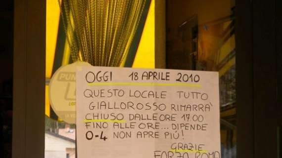 Abruzzo: C'è il derby, bar giallorosso chiude!