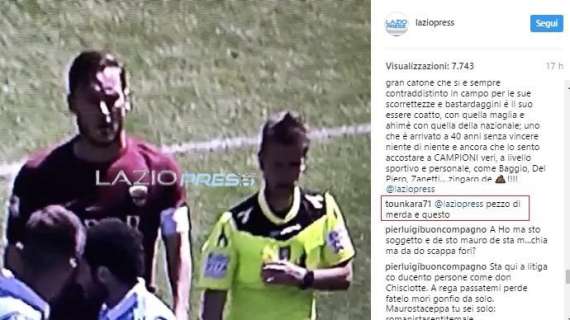 Instagram, Tounkara a Totti: "Pezzo di m...". FOTO!