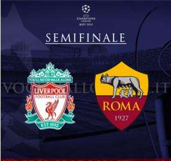Liverpool-Roma, le date: il 24 aprile ad Anfield Road, il 2 maggio all'Olimpico