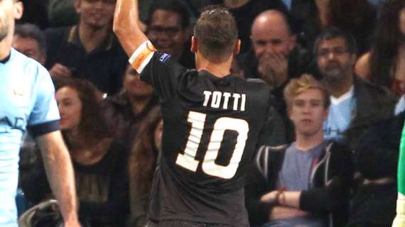 Uefa.com, il gol di Totti contro il City votato come il più bello della seconda giornata di Champions