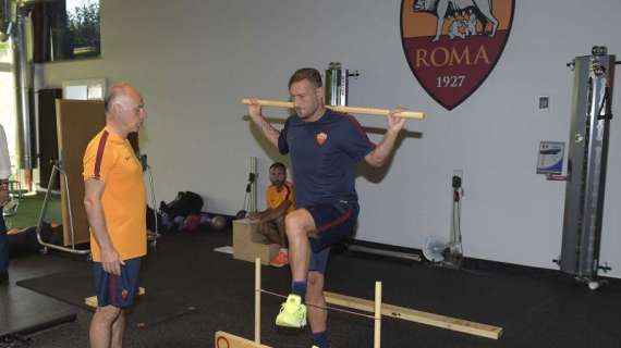 Lavoro differenziato per Totti nel pomeriggio