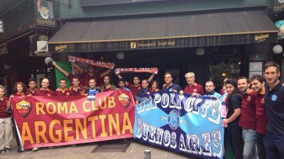 Roma Club e Napoli Club Buenos Aires insieme per Napoli-Roma. FOTO!