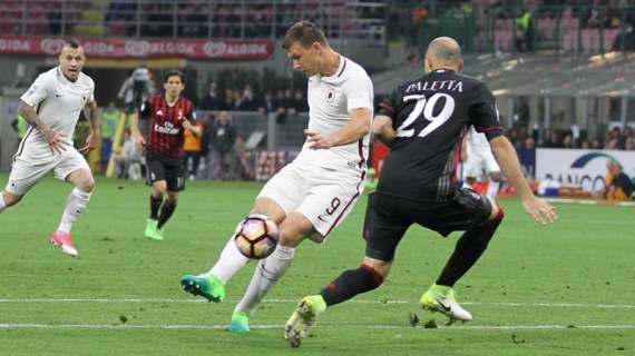 Milan-Roma 1-4 - I giallorossi sbancano San Siro e riconquistano il secondo posto. Doppietta per Dzeko, in rete anche El Shaarawy e De Rossi. FOTO! VIDEO!