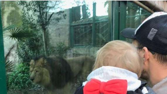 Dzeko al bioparco di Roma. FOTO!