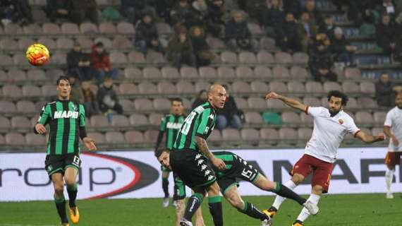Sassuolo-Roma 0-2 - Seconda vittoria consecutiva per i giallorossi firmata Salah ed El Shaarawy. Espulso Nainggolan. FOTO!