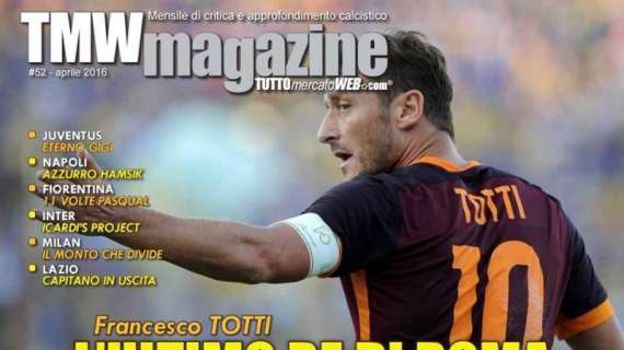 È uscito il numero 52 di TMW Magazine, copertina per Francesco Totti