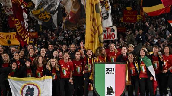 Roma Femminile, giro di campo all'Olimpico per celebrare il secondo scudetto. FOTO!