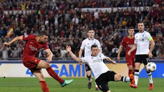 I numeri di... Roma-Liverpool 4-2 - L'Edin Dzeko giallorosso supera quello del City. Notte delle prime volte per Nainggolan. Manolas domina in difesa